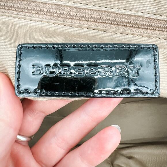 Burberry Bag Shoulder Tote Check Travel Nova Check Shopping Tan Beige Authentic - Picture 5 of 16